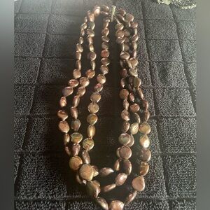 Elegant Brown Pearl Necklace